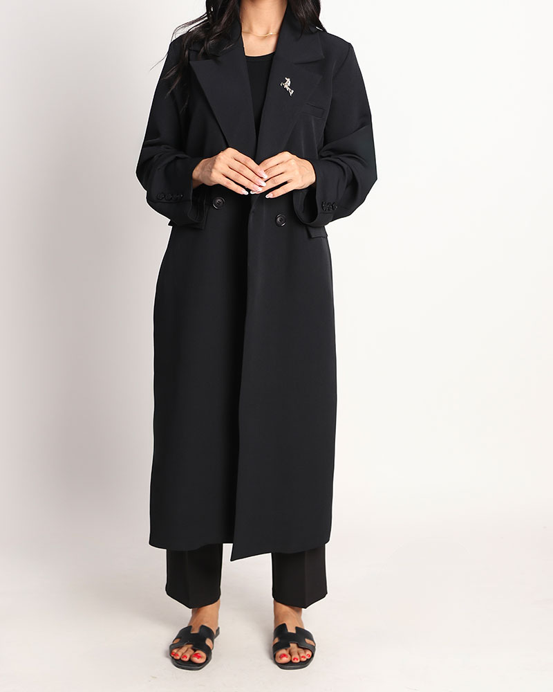 رومینا کت بلند ysl دکمه دار