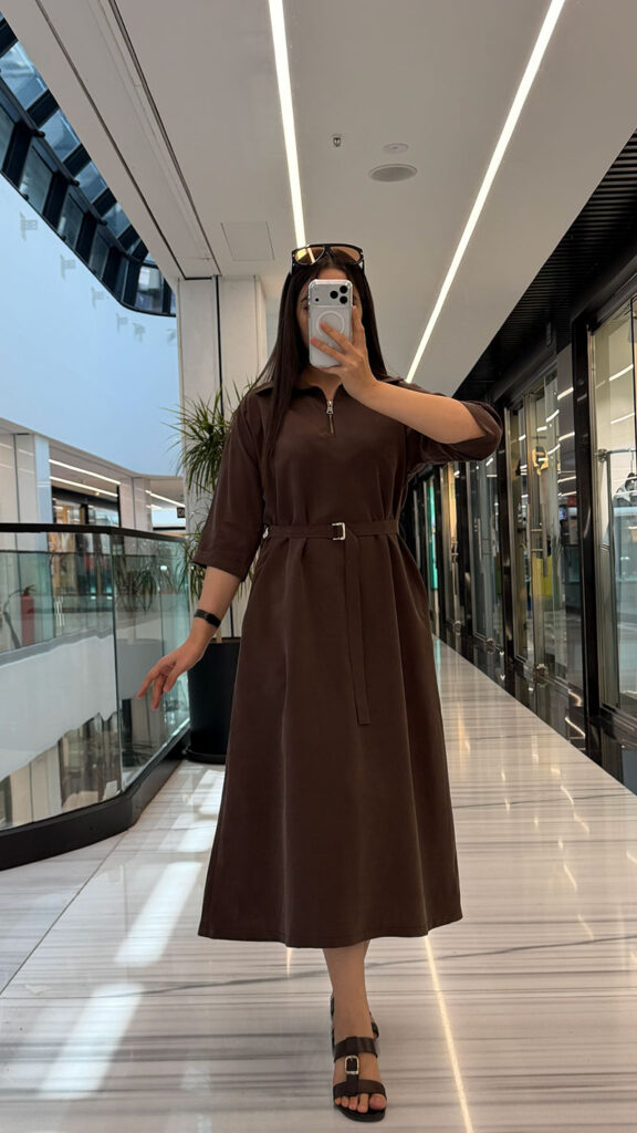 پریا کفتان نیم زیپ ساده