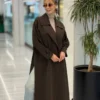 آئورا مانتو بلند شش دکمه آستین تک دکمه