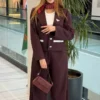 مونترو ست کت و شلوار جیب سفید سنجاق سینه دار