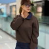 مرسا دورس نیم زیپ یقه رنگی