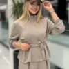 کایرا ست بامبرشلوار کمربند بندی
