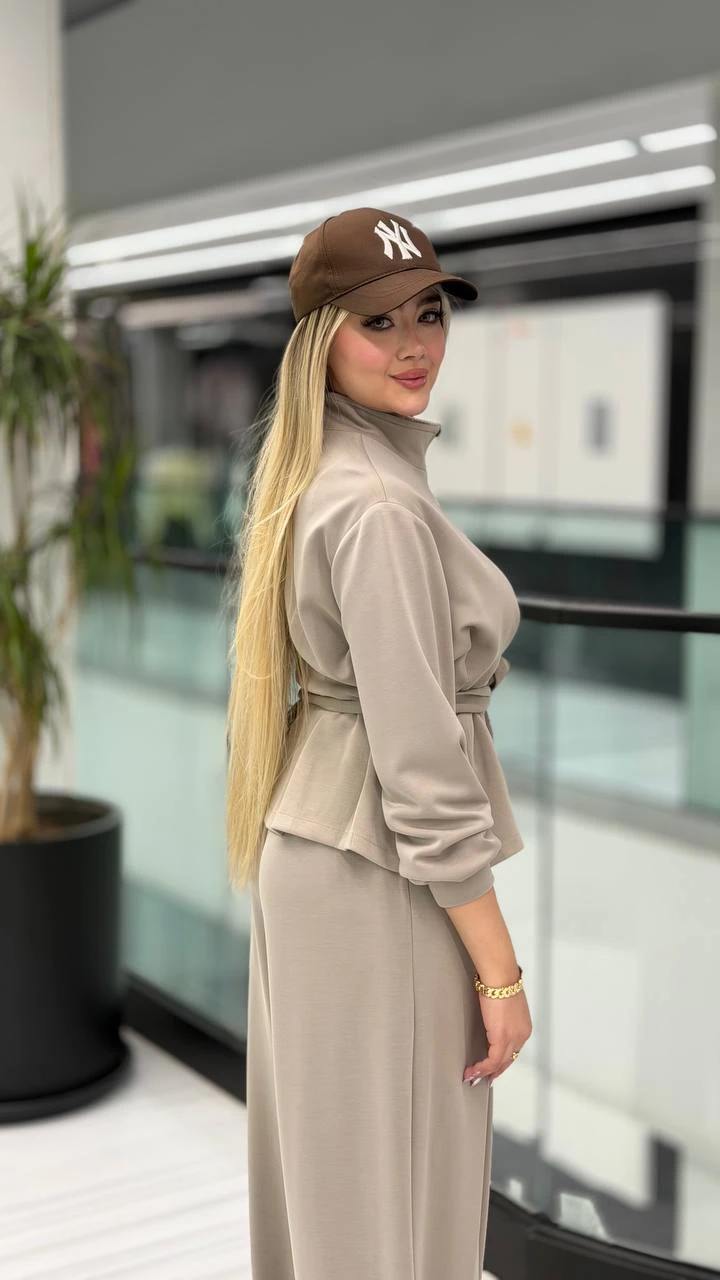 کایرا ست بامبرشلوار کمربند بندی