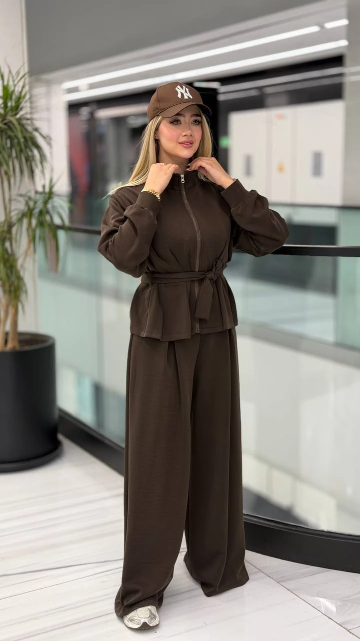 کایرا ست بامبرشلوار کمربند بندی