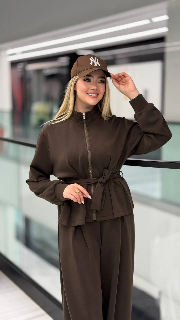 کایرا ست بامبرشلوار کمربند بندی