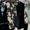 سروین کراپ کت گل برجسته سجاف مغزی