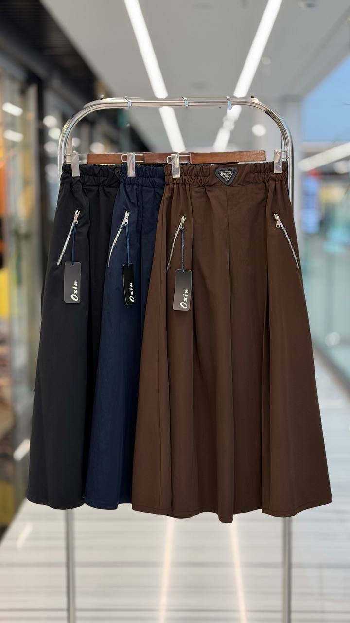 سوین دامن جیب زیپی کمرکش پرادا
