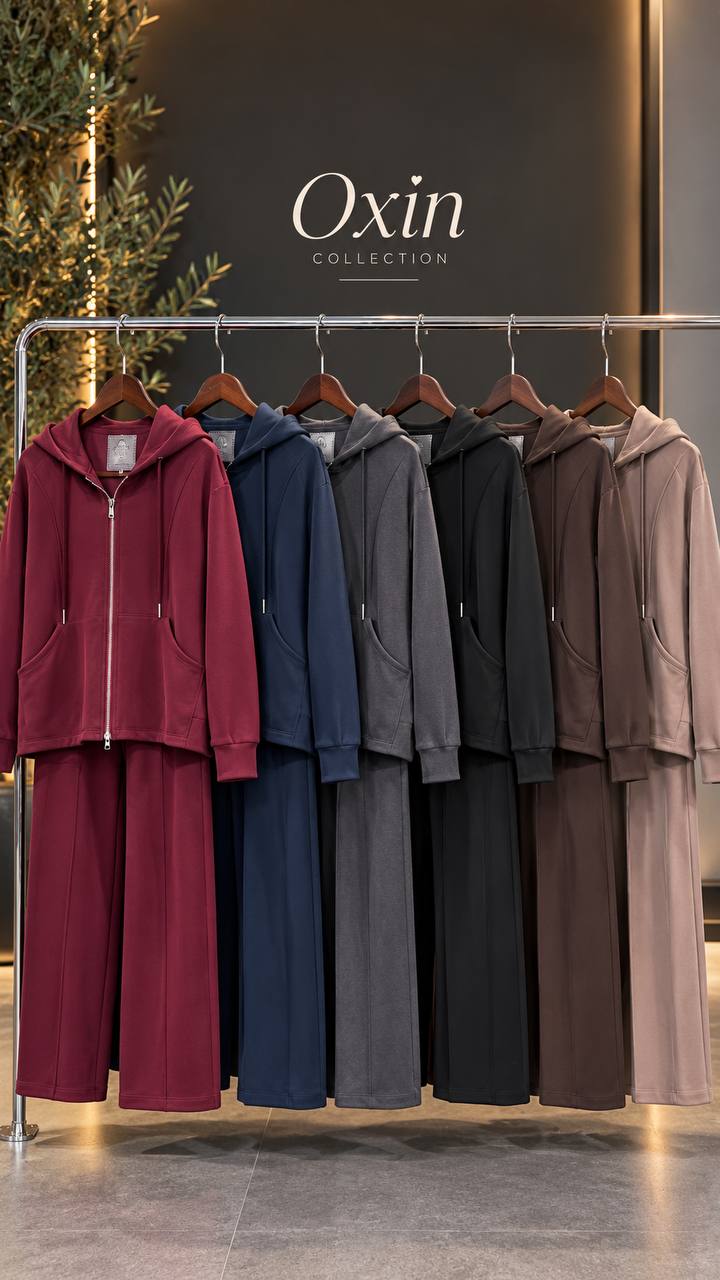 سولین ست سوییشرت شلوار اویشو کلاه بند دار