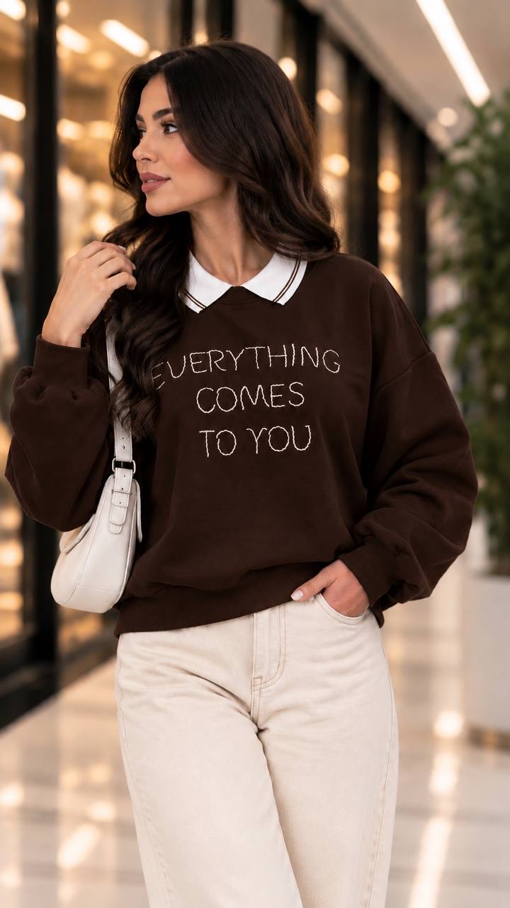 کاملیا دورس یقه دار everything گلدوزی